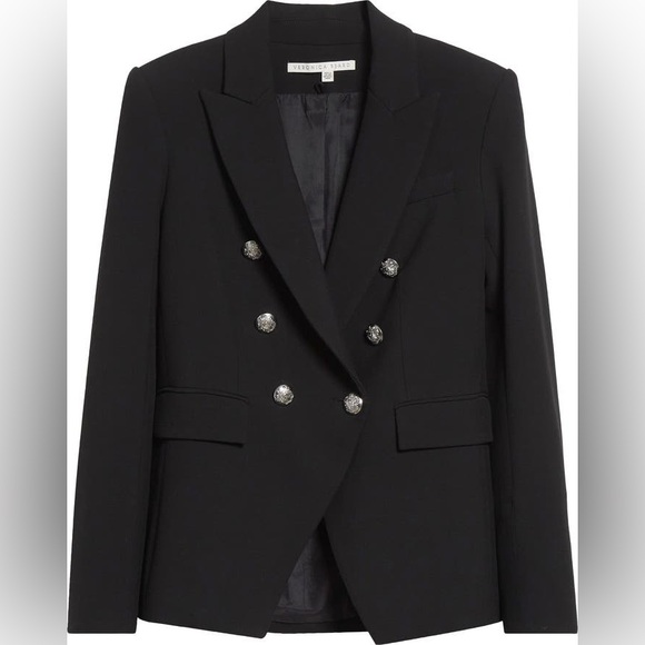 Veronica Beard Miller Dickey Jacket-  Black Blazer with Silver Buttons - Picture 9 of 17